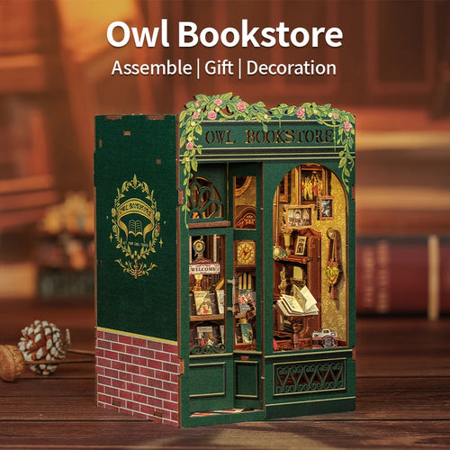 DIY Book Nook Kit – Glowing Miniature Library Diorama | Holiday Gift for Book Lovers & Teens