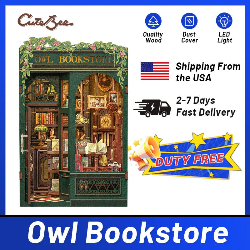 DIY Book Nook Kit – Glowing Miniature Library Diorama | Holiday Gift for Book Lovers & Teens