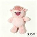 Bright pink fluffy Highland cow plush, 30cm